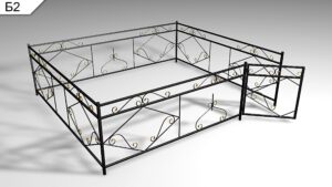 Металлическая ограда Б2