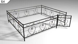 Металлическая ограда Б4