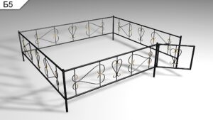 Металлическая ограда Б5