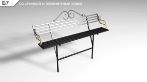 Металлическая скамейка Б7