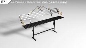Металлическая скамейка Б7