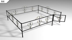 Металлическая ограда А4