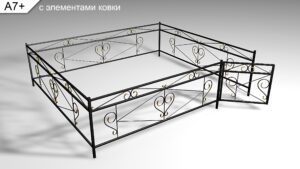 Металлическая ограда А7+