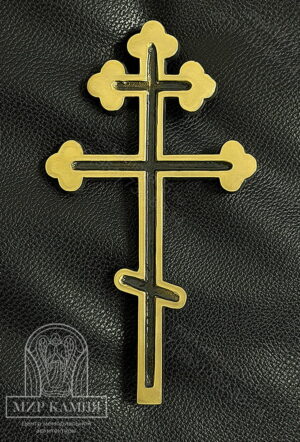 Крест на памятник накладной, декоративный, металлический №1