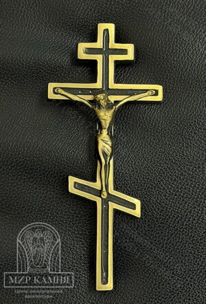Крест на памятник накладной, декоративный, металлический №7