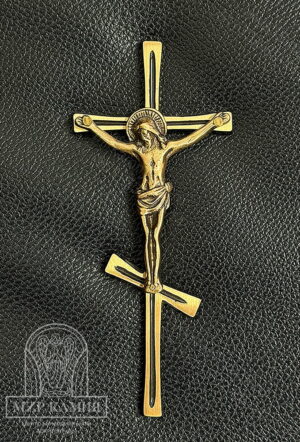 Крест на памятник накладной, декоративный, металлический №8