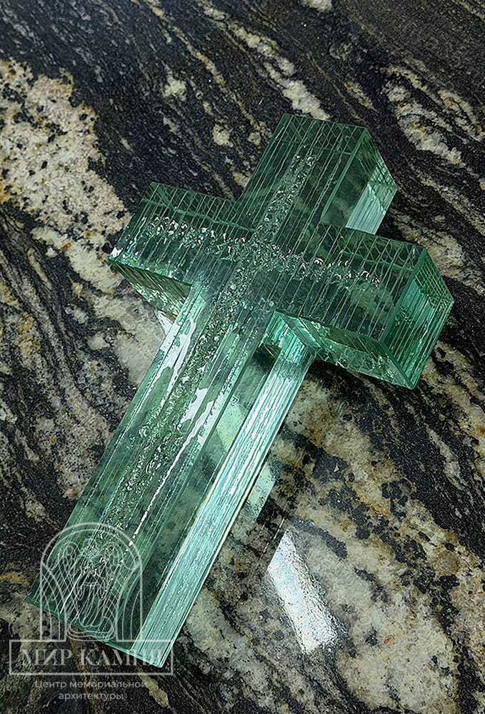 Крест из стекла на памятник №3